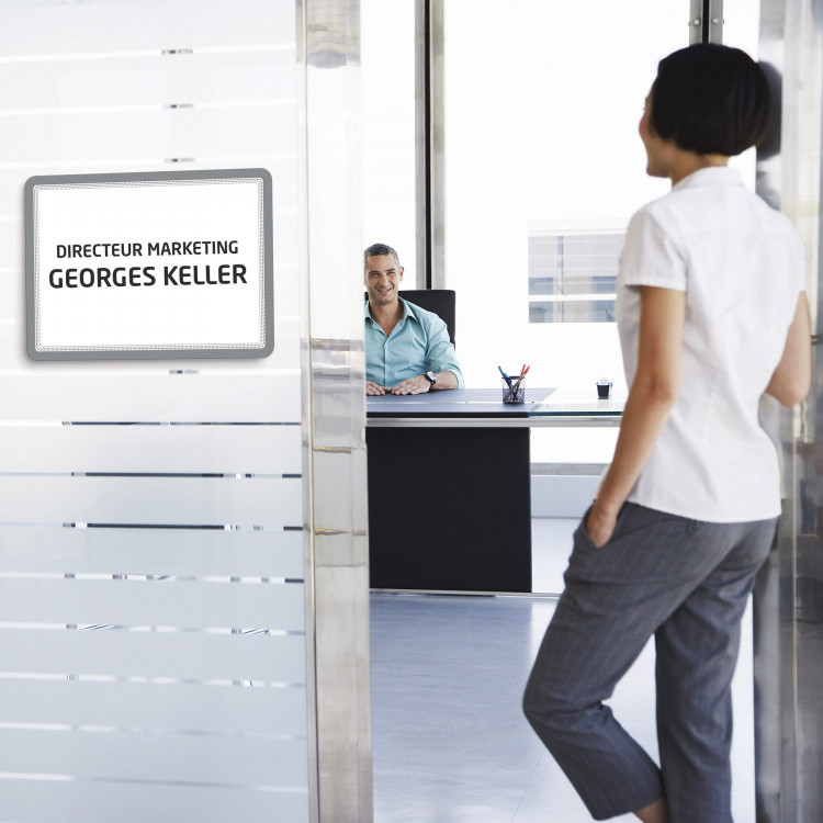 Магнетна рамка А4, самолеплива, сет 2/1, сива